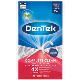 DenTek Комплексное очищение Флосс-зубочистки, 75 шт.